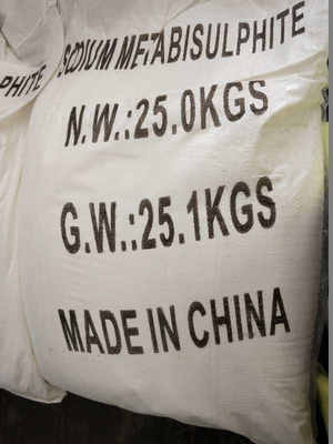 Poudre de sodium pyrosulfite de qualité alimentaire 96% min Pureté Na2S2O5 Pour conserver